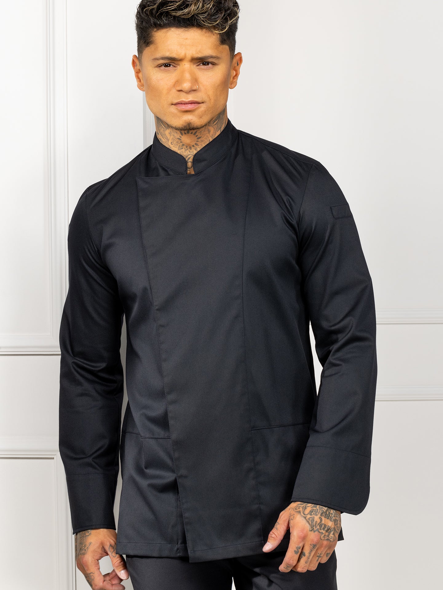 Chef Jacket Dave Black by Le Nouveau Chef -  ChefsCotton