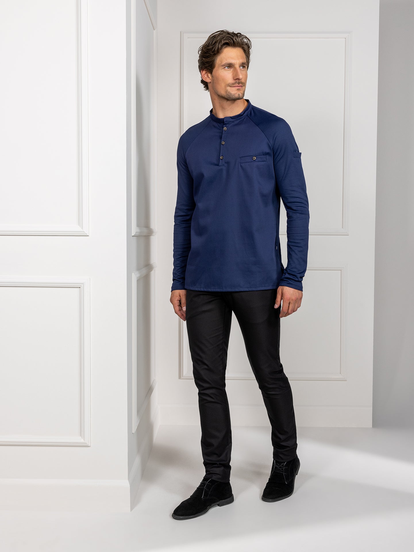 Chef Jacket Elias Patriot Blue by Le Nouveau Chef -  ChefsCotton