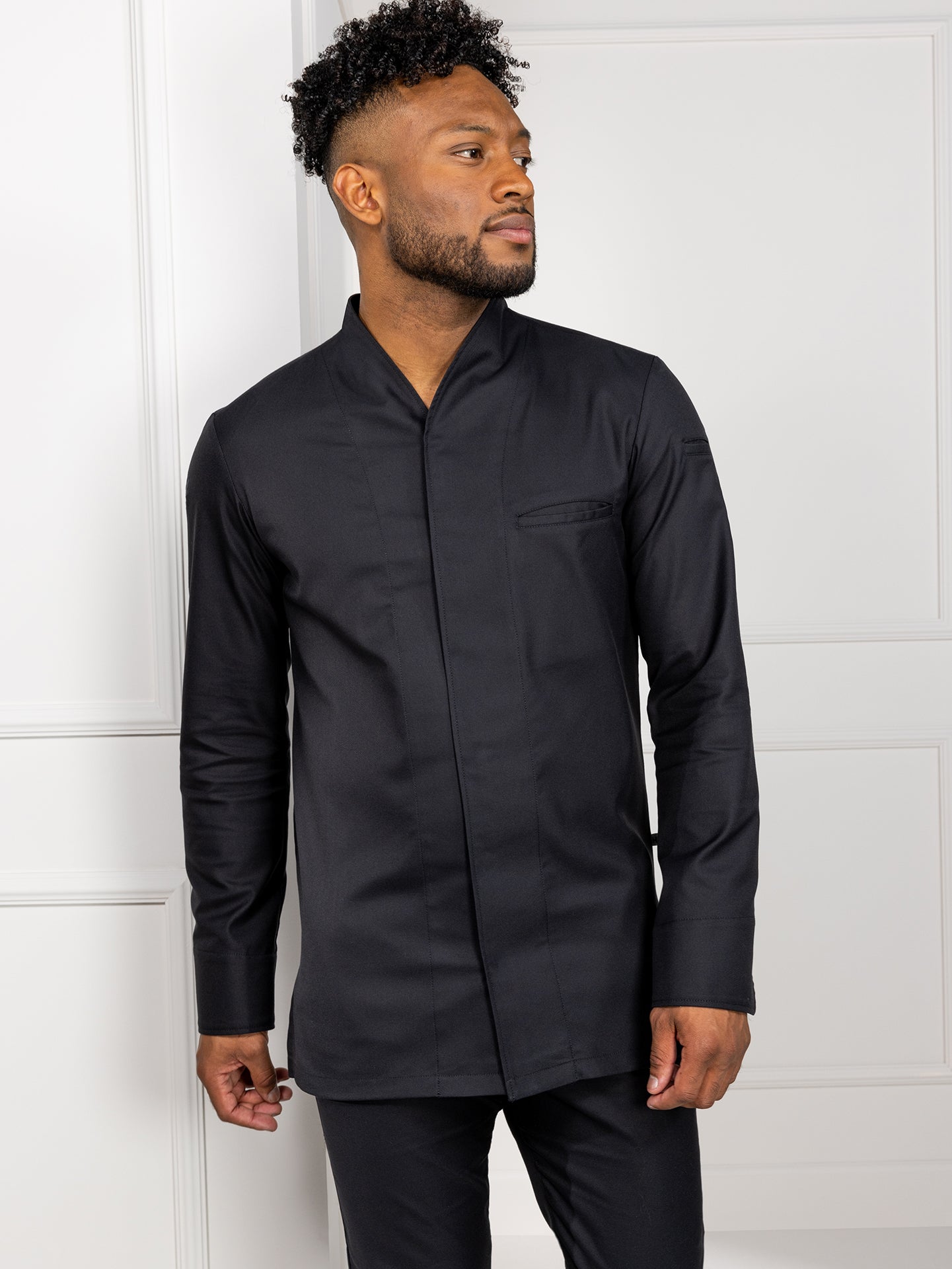 Chef Jacket Savio Black by Le Nouveau Chef -  ChefsCotton