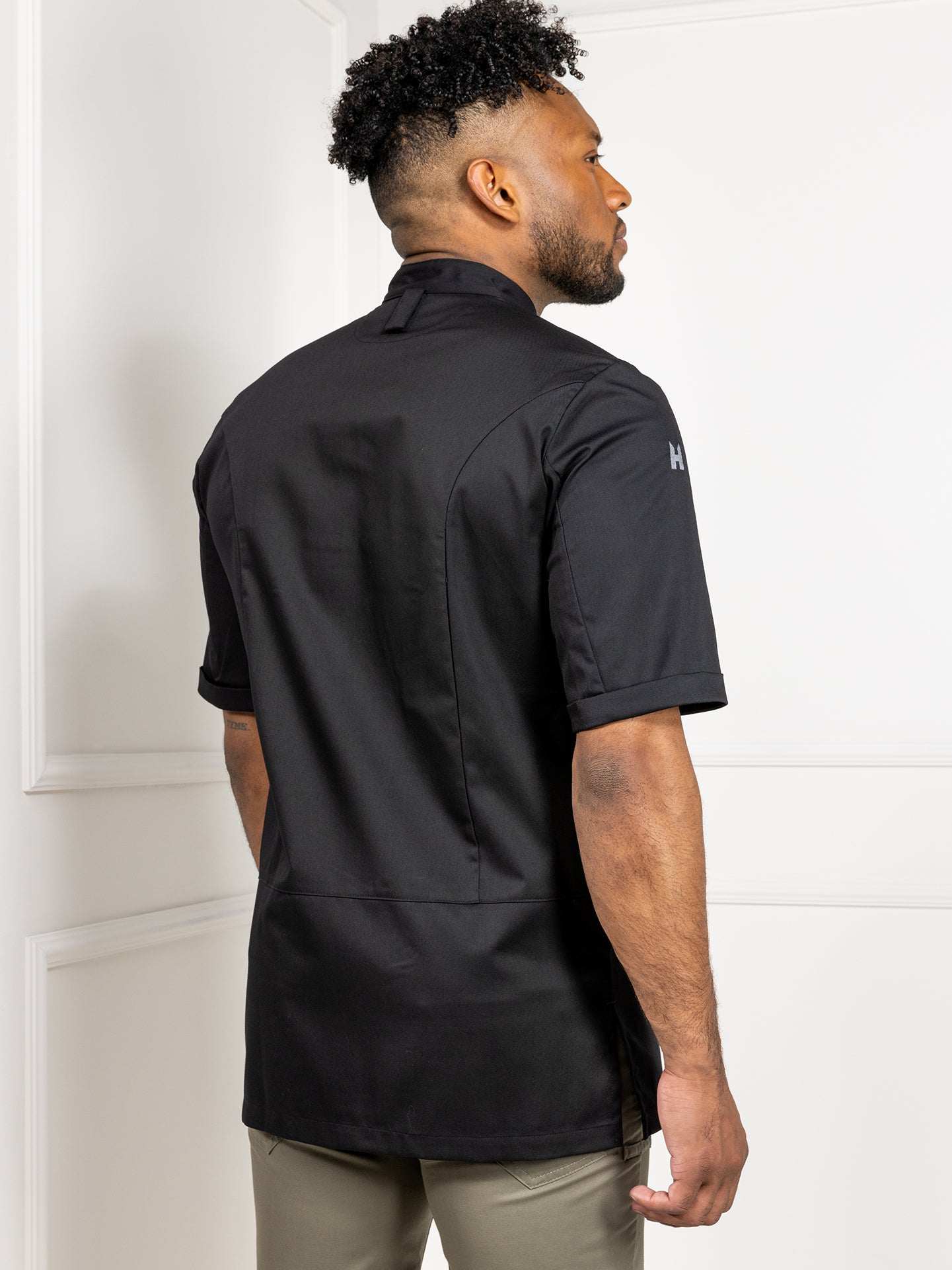 Chef Jacket Melvin Black by Le Nouveau Chef -  ChefsCotton