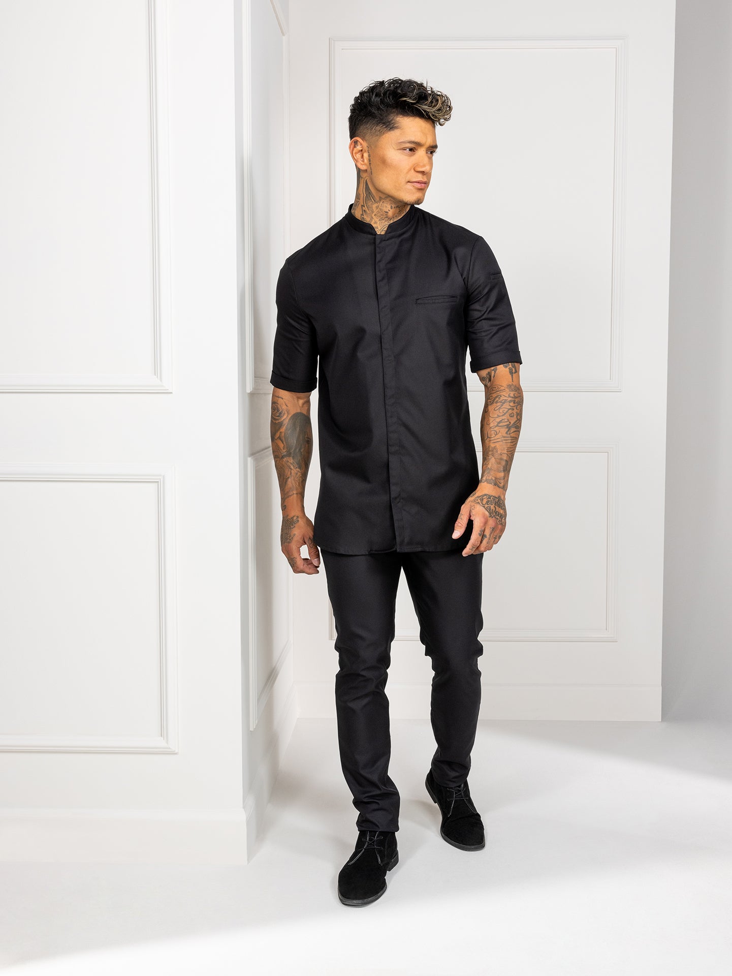 Chef Jacket Tygo Black by Le Nouveau Chef -  ChefsCotton