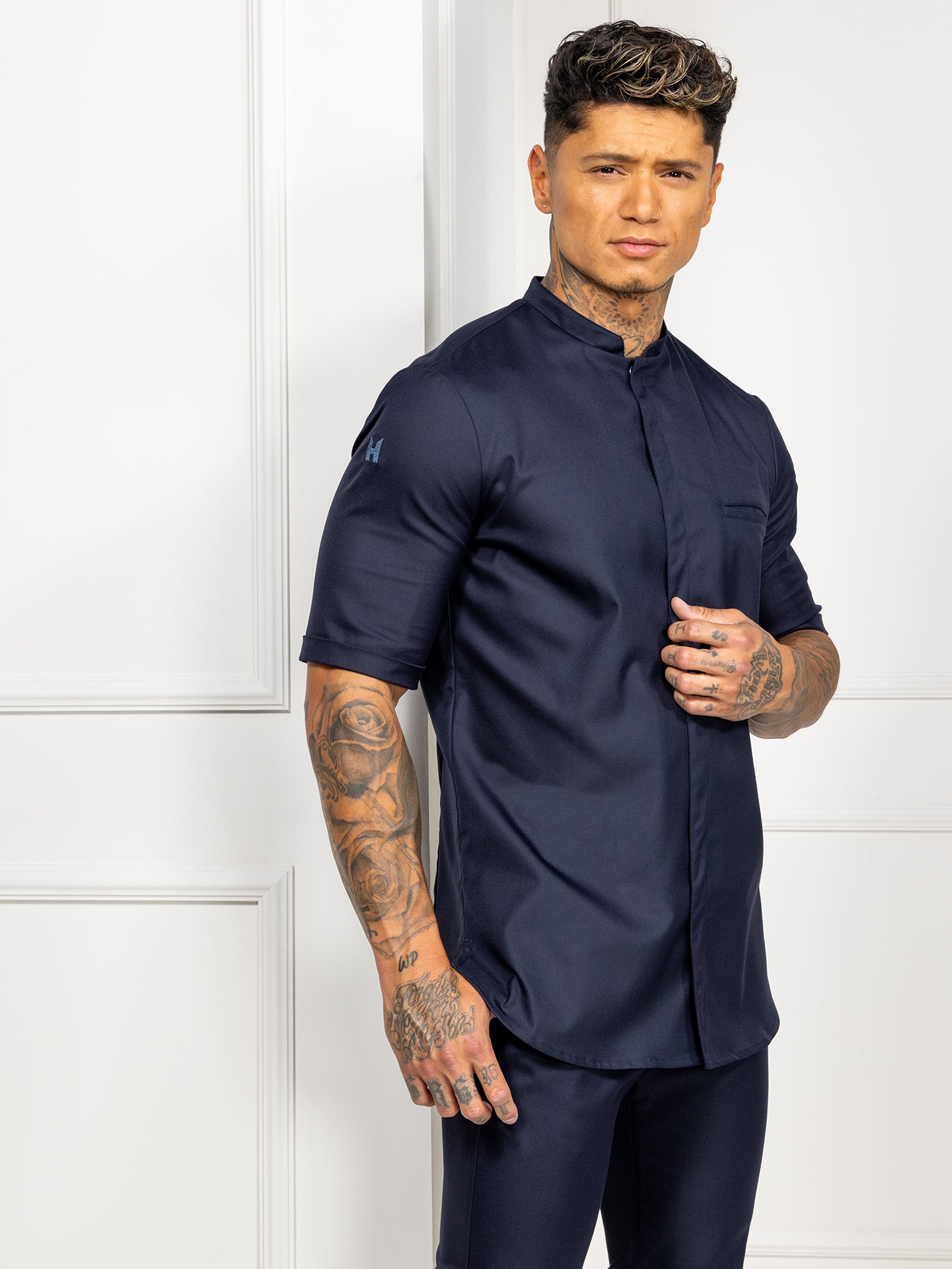 Chef Jacket Tygo Deep Blue by Le Nouveau Chef -  ChefsCotton