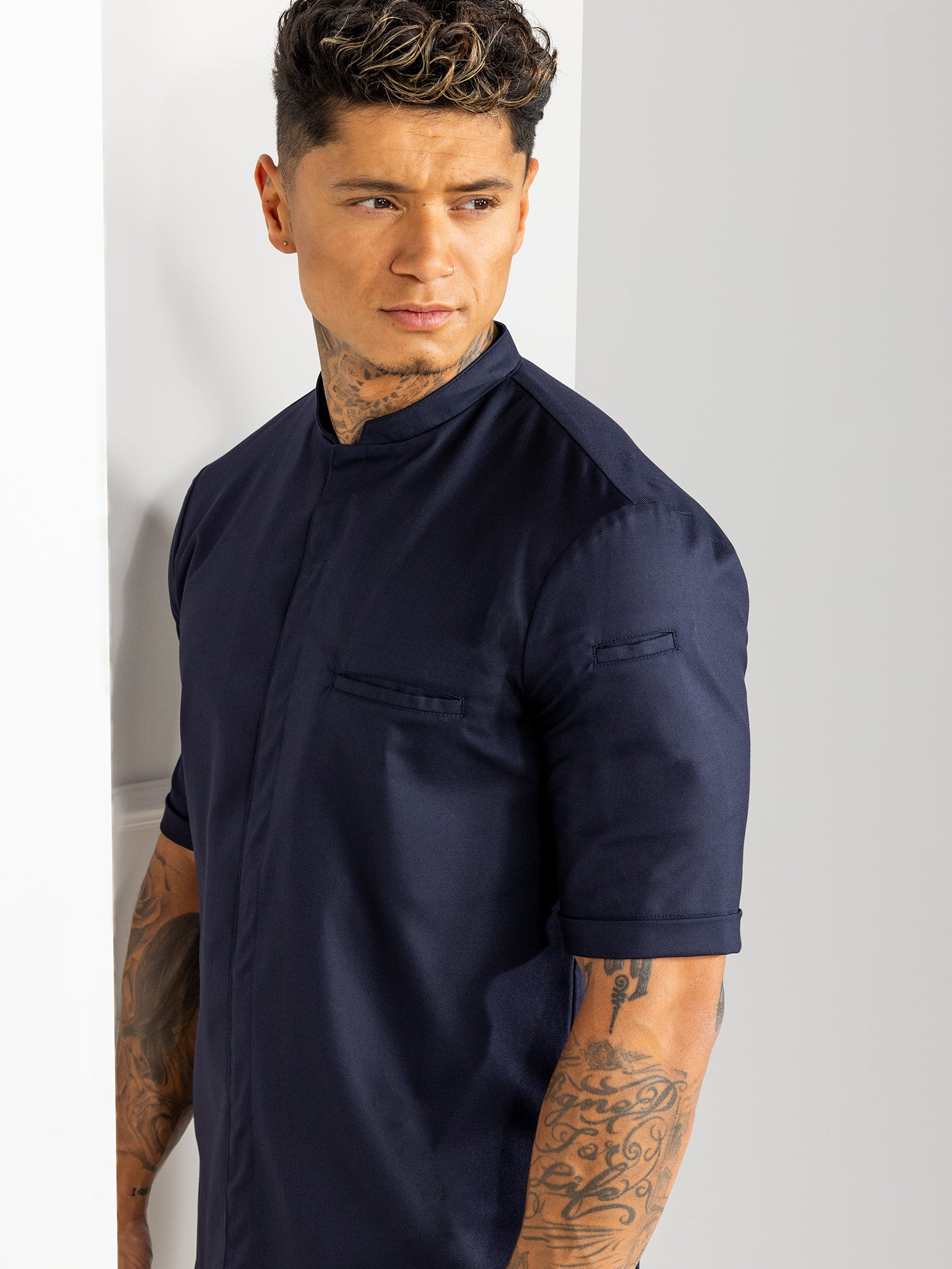 Chef Jacket Tygo Deep Blue by Le Nouveau Chef -  ChefsCotton