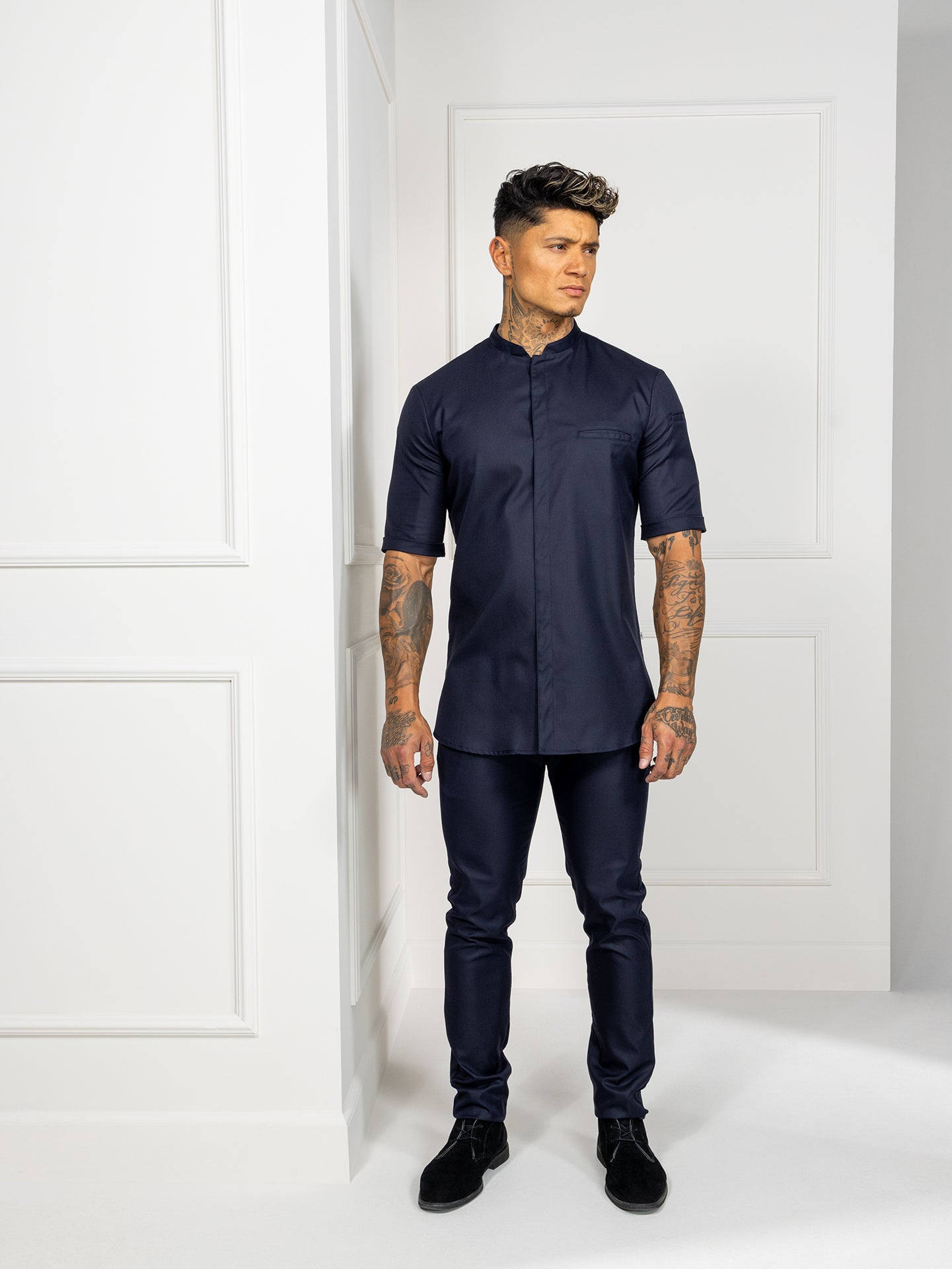 Chef Jacket Tygo Deep Blue by Le Nouveau Chef -  ChefsCotton