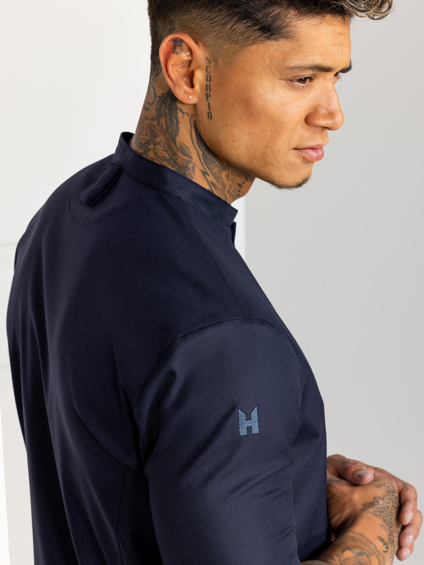 Chef Jacket Tygo Deep Blue by Le Nouveau Chef -  ChefsCotton