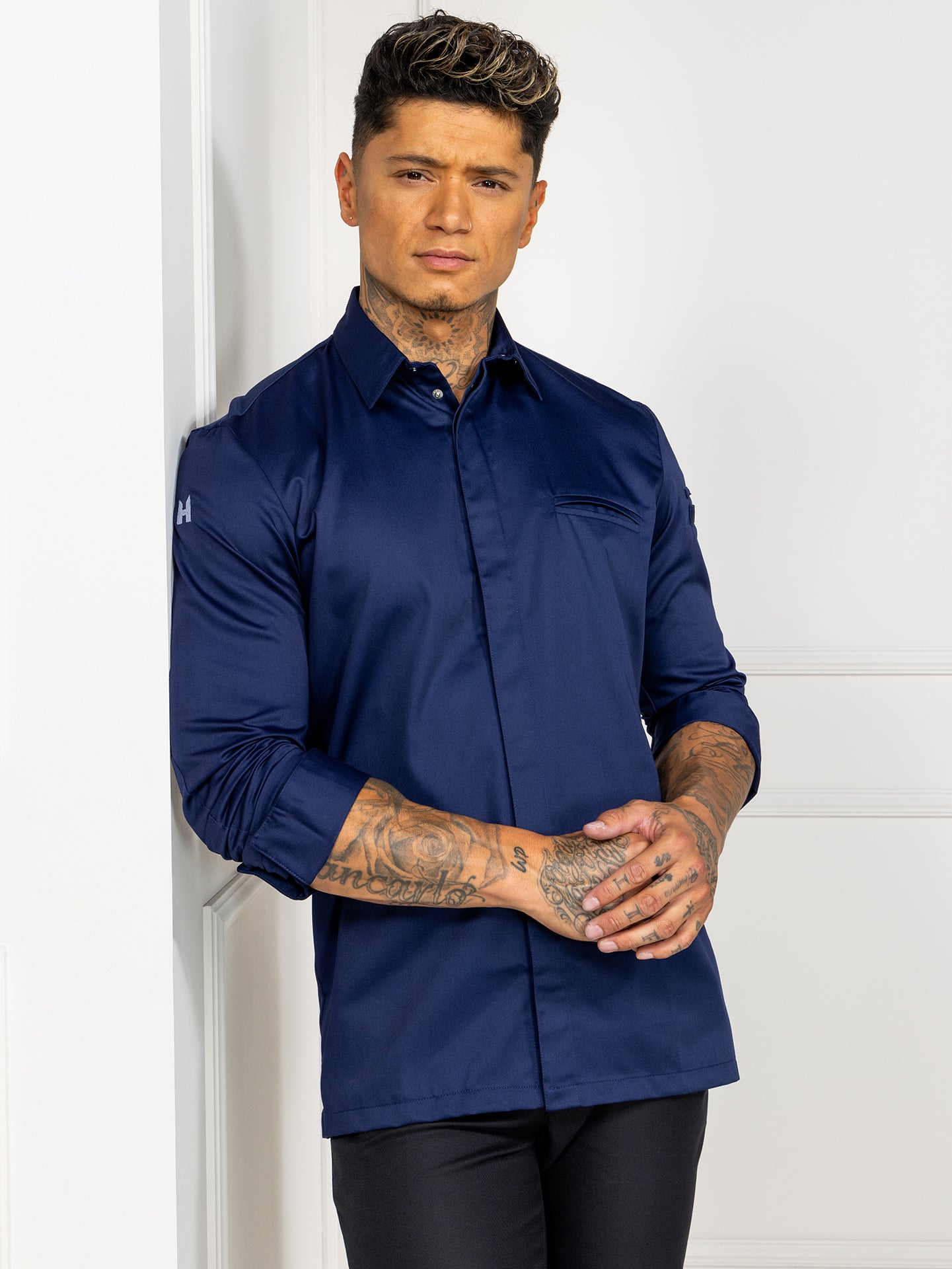 Chef Jacket Angelo Patriot Blue by Le Nouveau Chef -  ChefsCotton