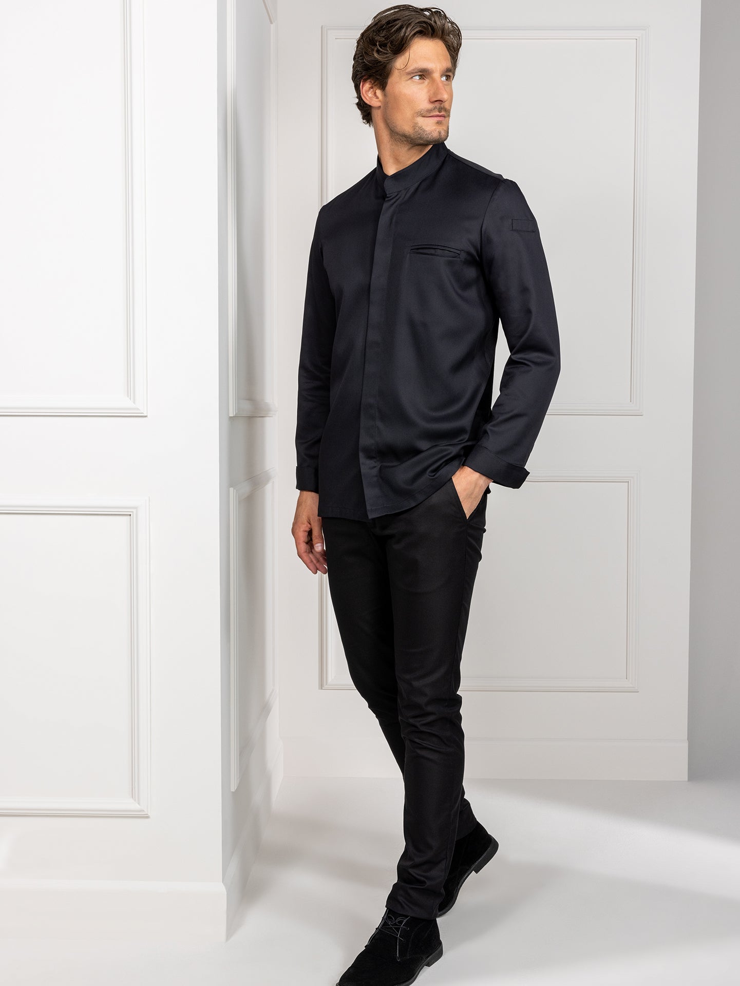 Chef Jacket Alain Black by Le Nouveau Chef -  ChefsCotton