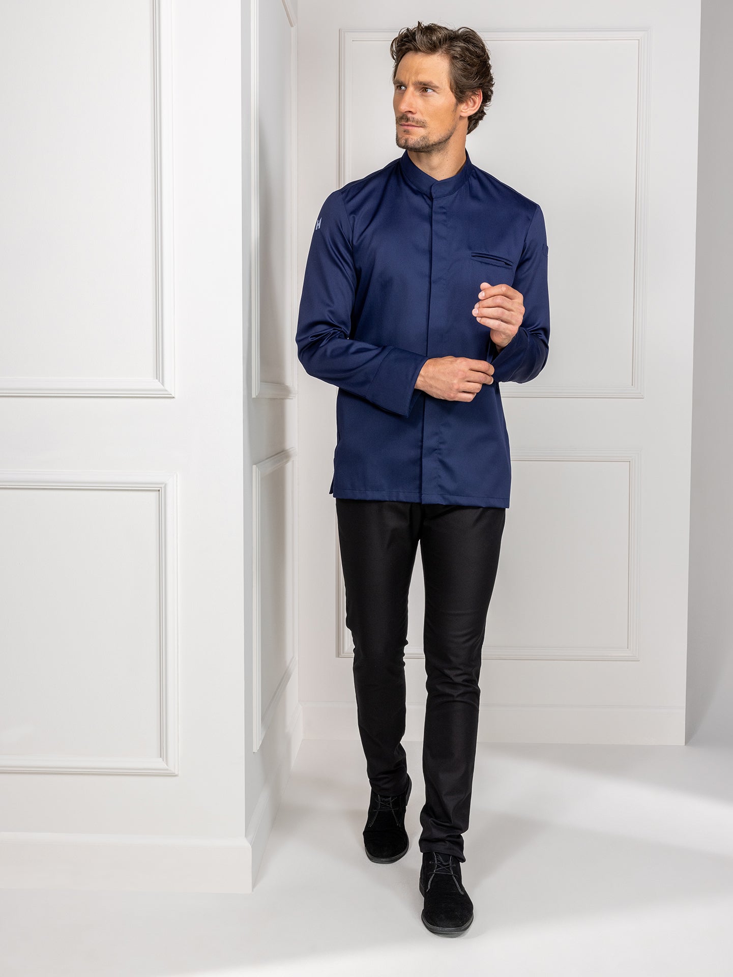 Chef Jacket Alain Patriot Blue by Le Nouveau Chef -  ChefsCotton