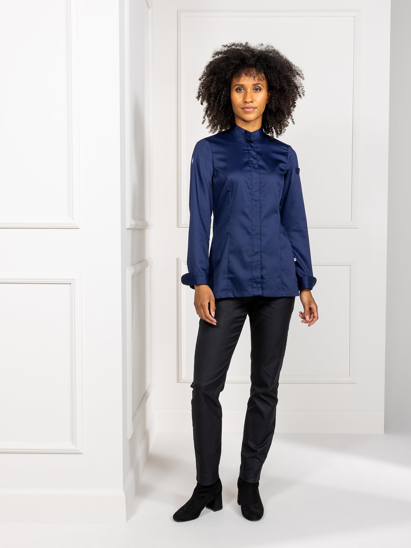 Chef Jacket Elise Patriot Blue by Le Nouveau Chef -  ChefsCotton