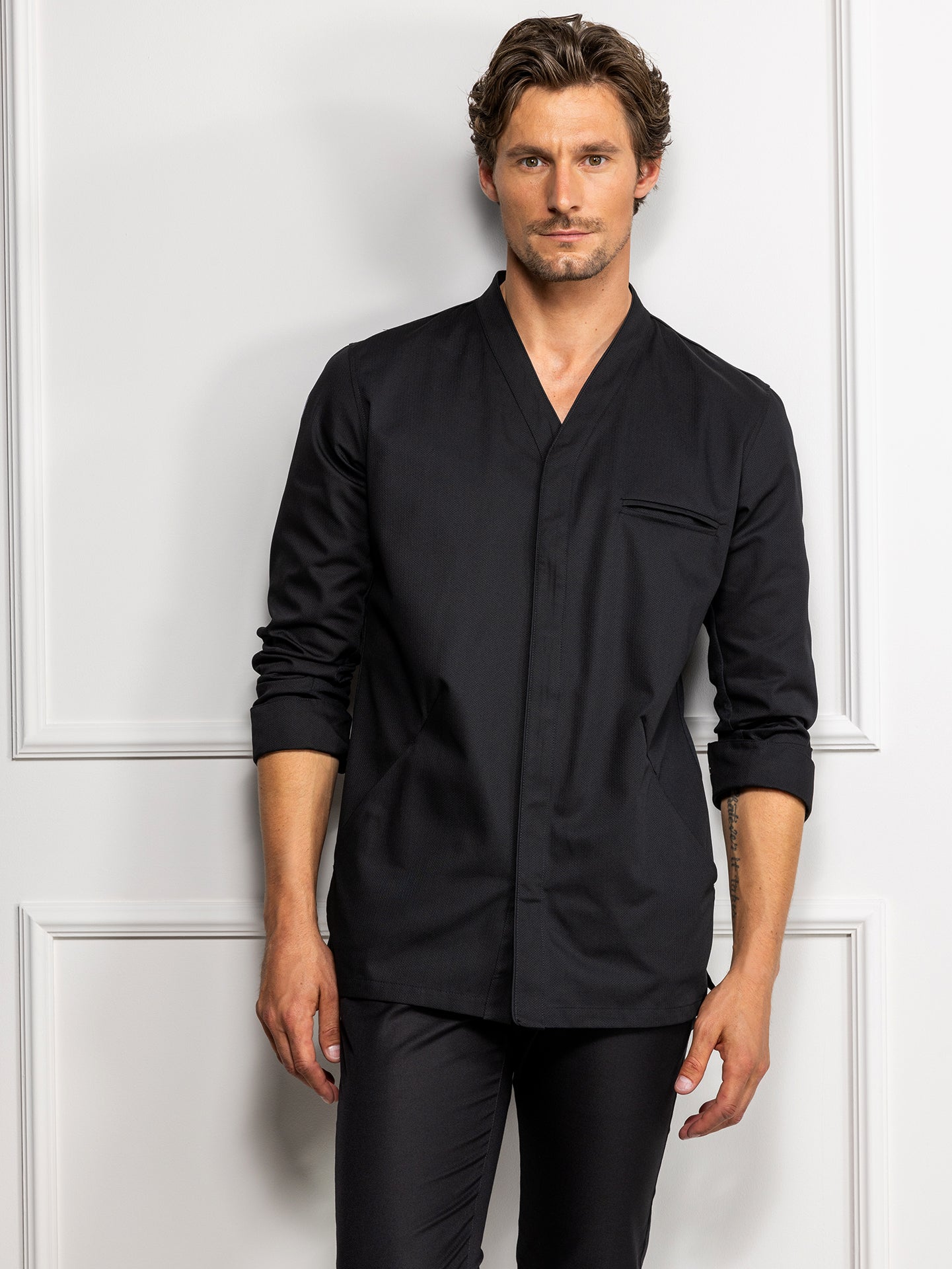 Chef Jacket Andreas Black by Le Nouveau Chef -  ChefsCotton