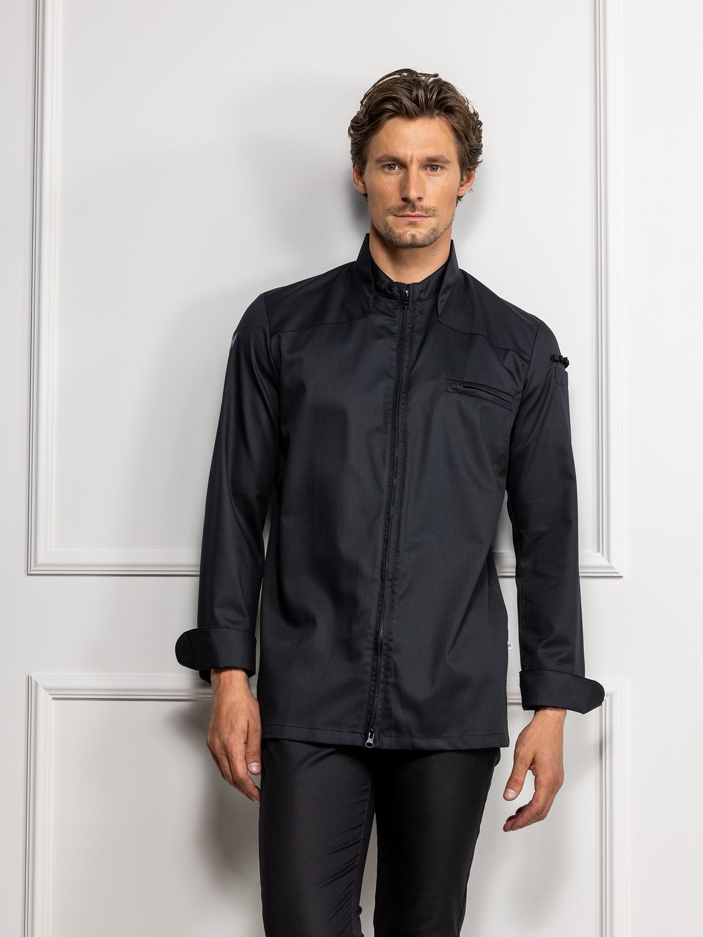 Chef Jacket Nero Black by Le Nouveau Chef -  ChefsCotton