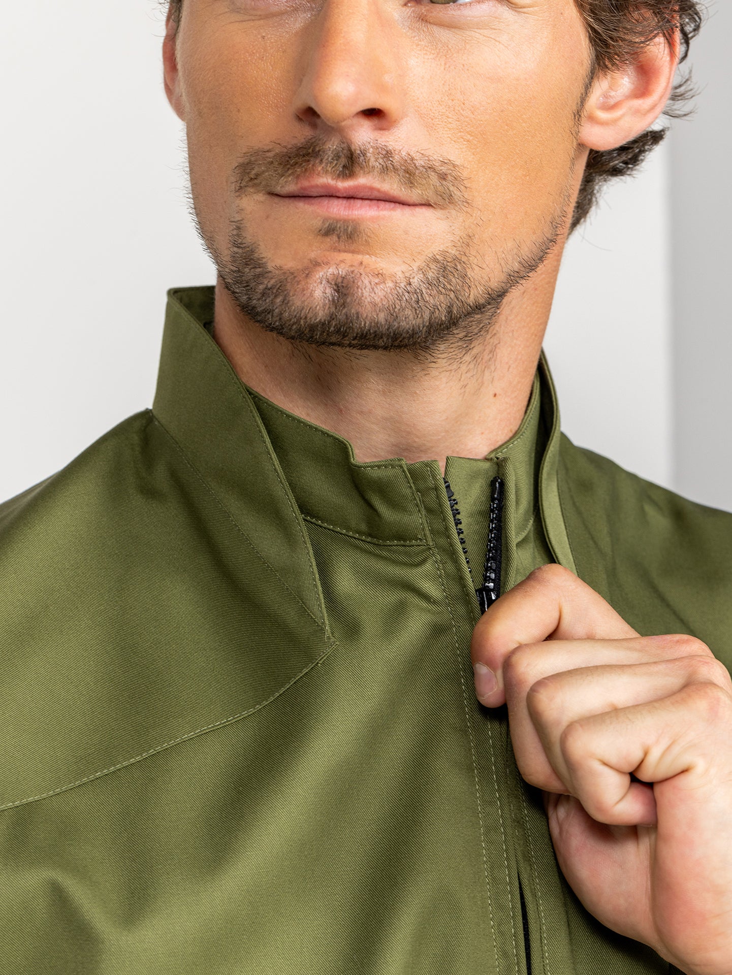 Chef Jacket Nero Olive Green by Le Nouveau Chef -  ChefsCotton