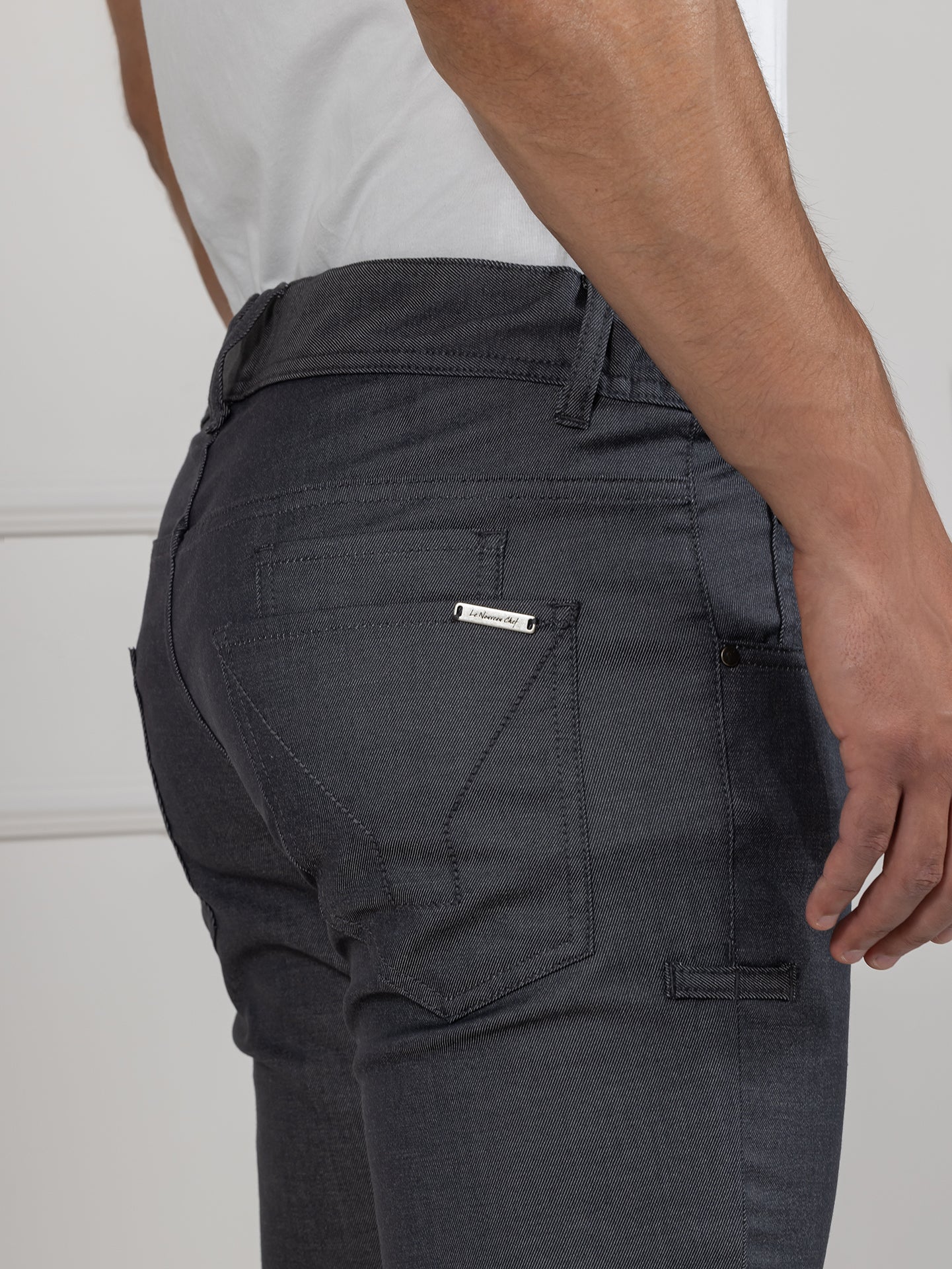 Pants Chicago Black Denim by Le Nouveau Chef -  ChefsCotton