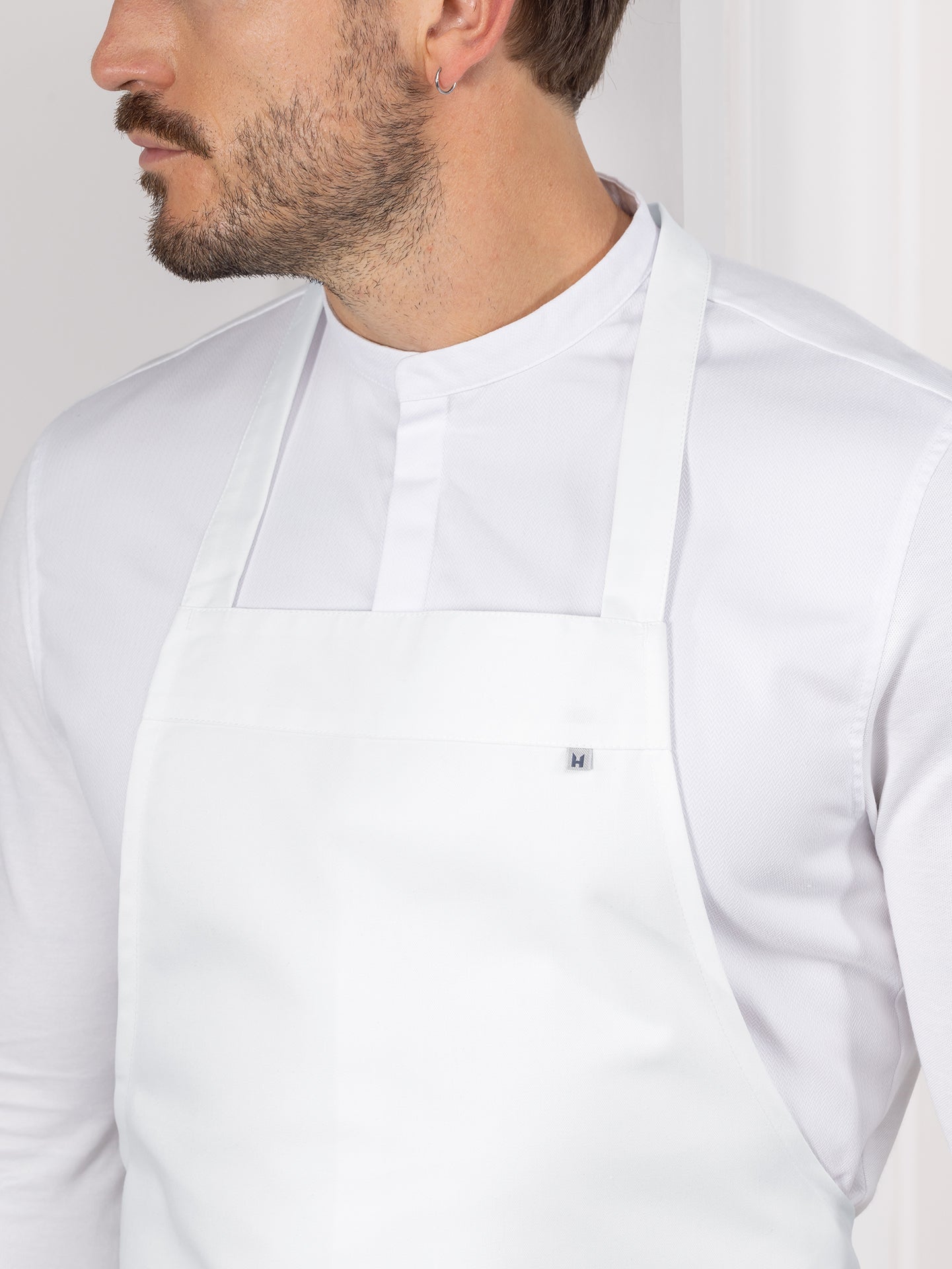 Bib Apron Denver White by Le Nouveau Chef -  ChefsCotton