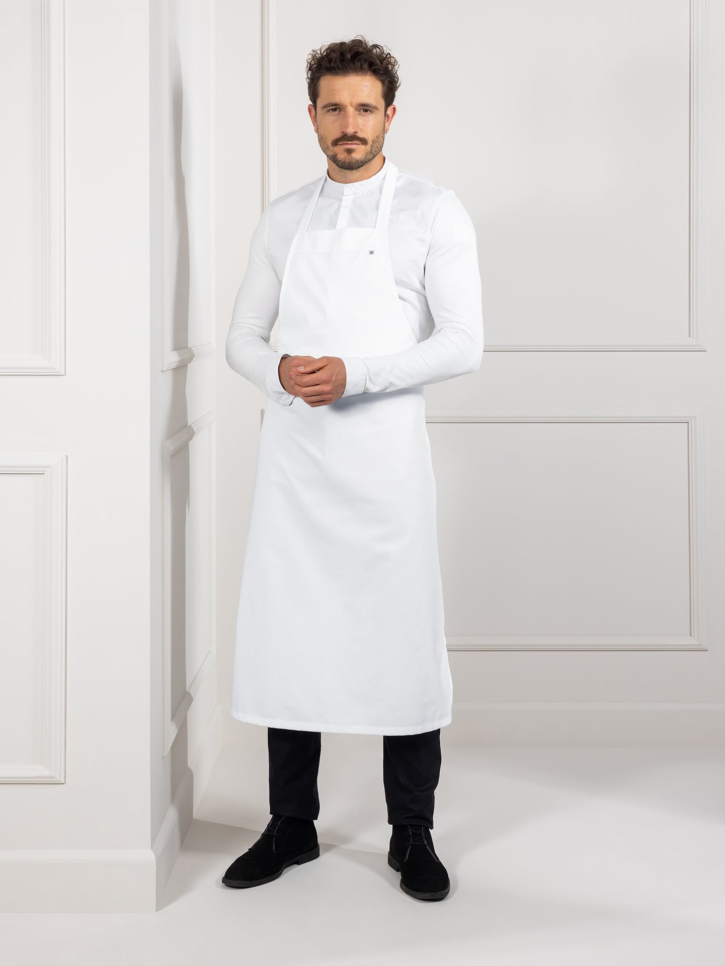 Bib Apron Denver White by Le Nouveau Chef -  ChefsCotton