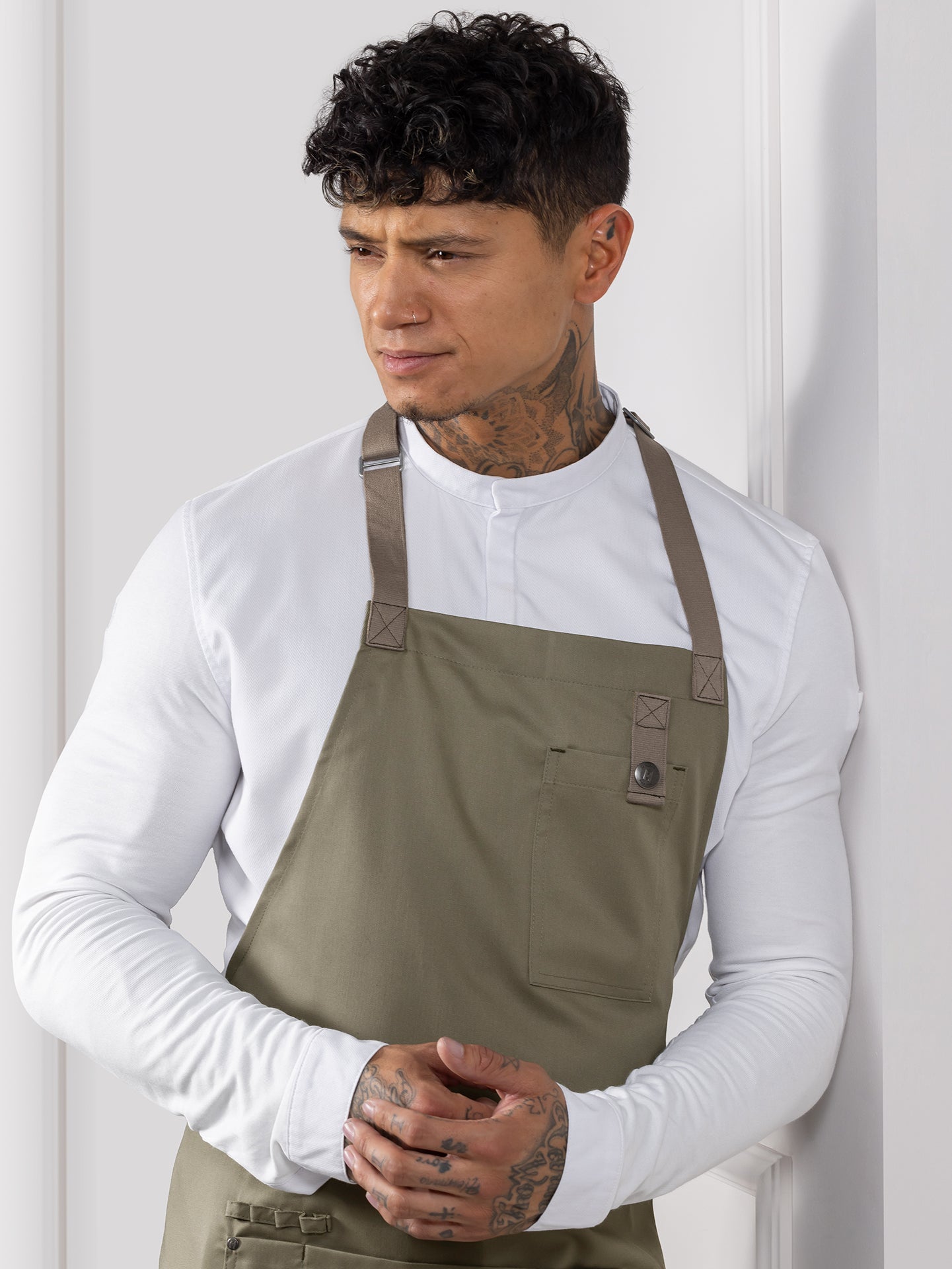 Bib Apron Seattle Olivette by Le Nouveau Chef -  ChefsCotton