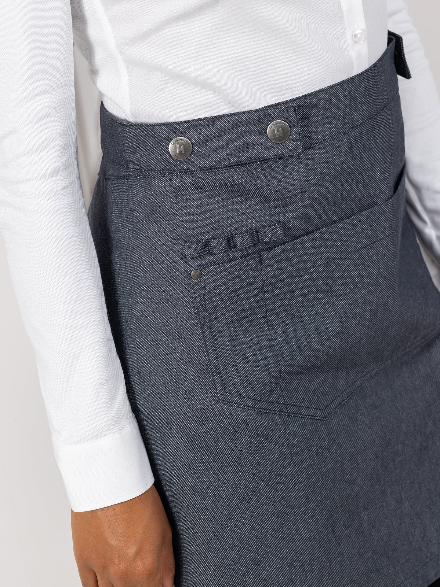 Apron Miami Black Denim by Le Nouveau Chef -  ChefsCotton