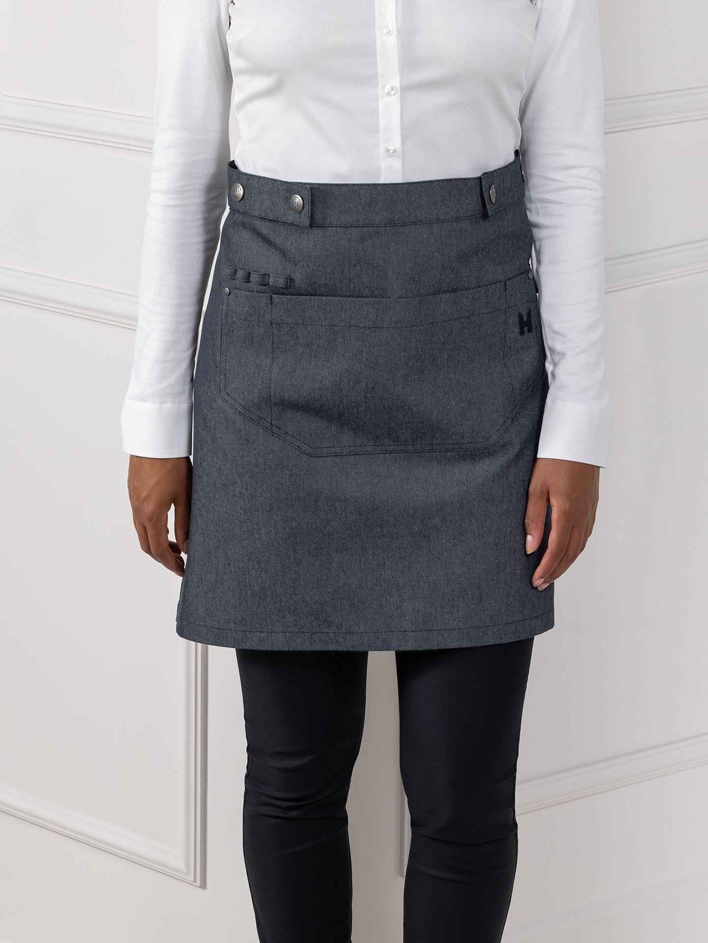 Apron Miami Black Denim by Le Nouveau Chef -  ChefsCotton