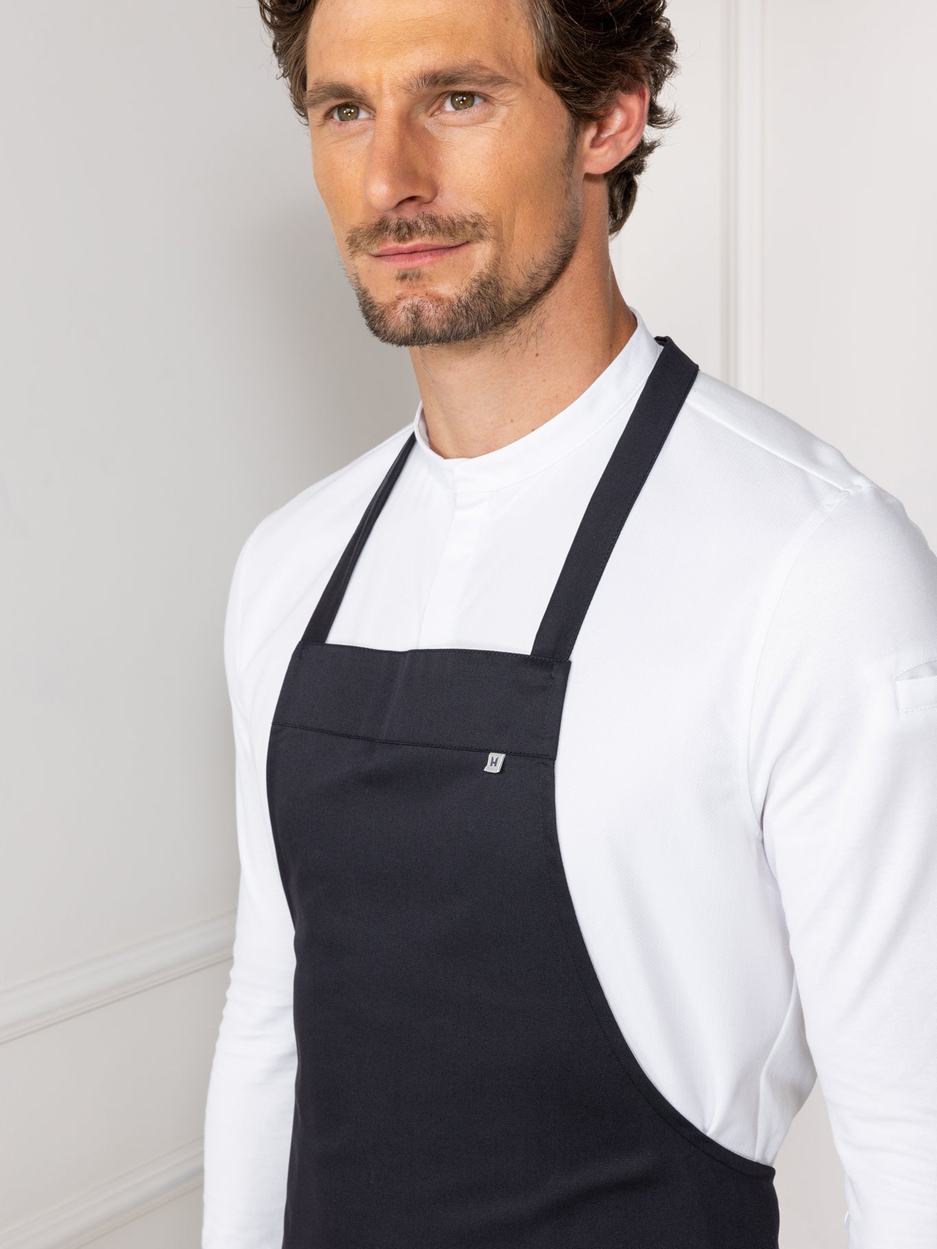 Bib Apron Denver Black by Le Nouveau Chef -  ChefsCotton