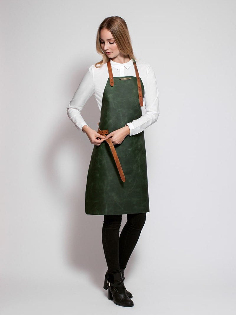 Leather Apron Basic Green by Professional -  ChefsCotton