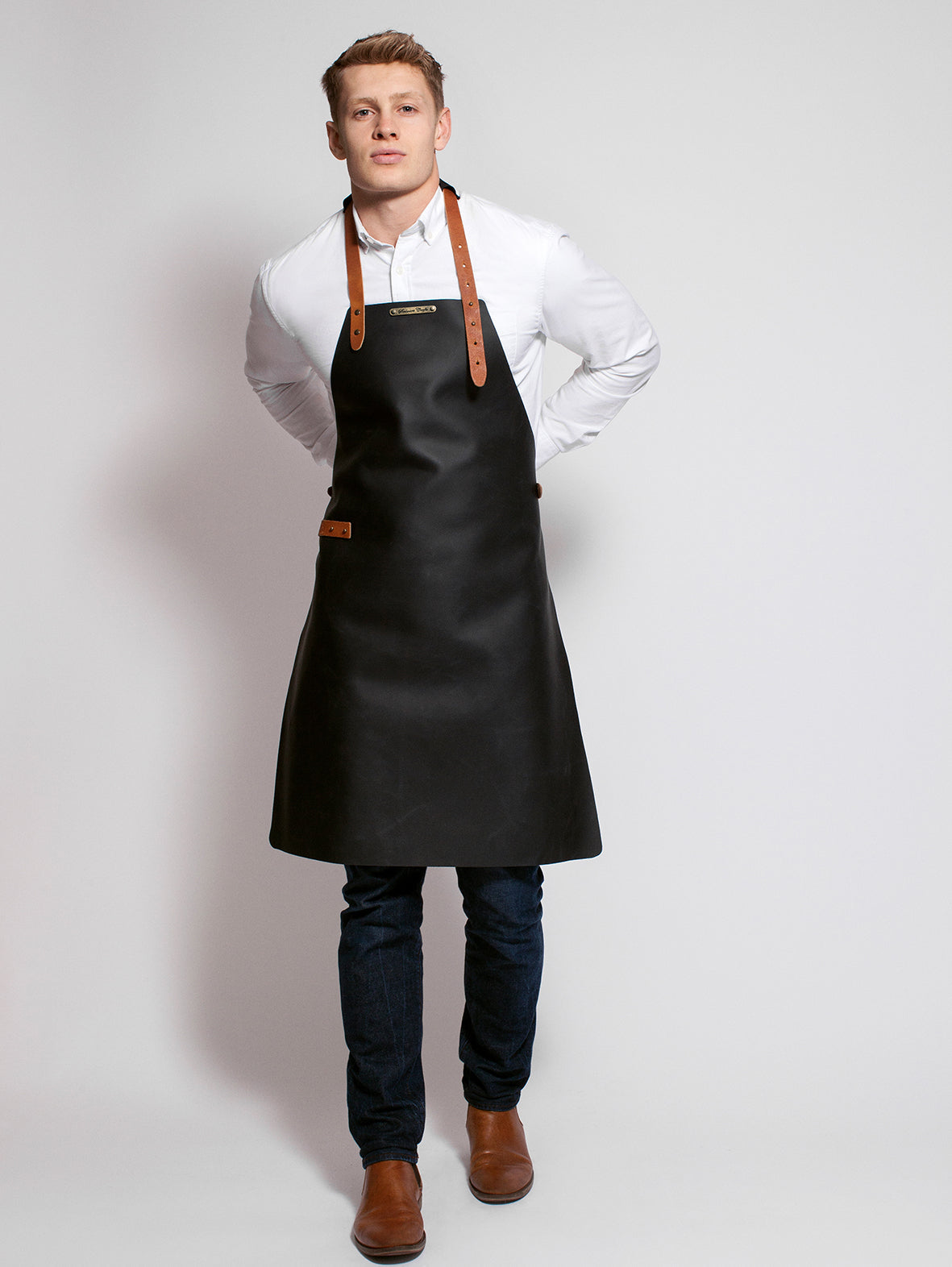 Leather Apron Basic Black by Professional -  ChefsCotton