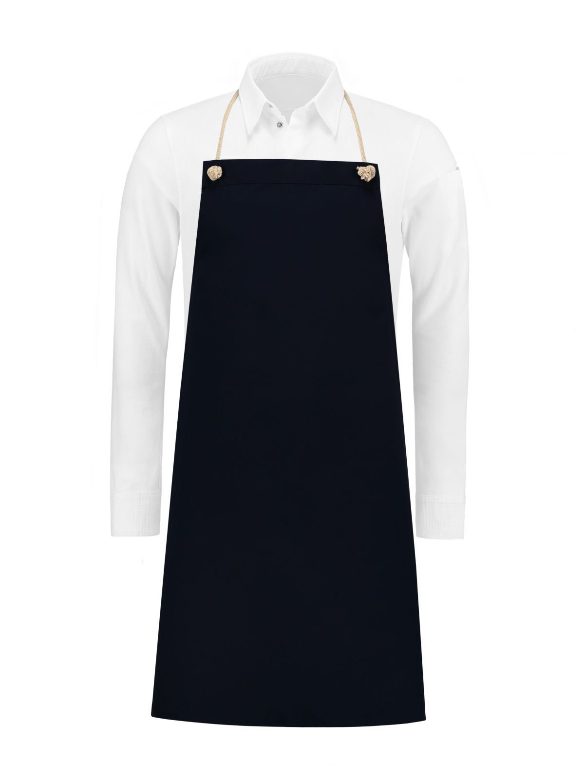 Bib Apron Spanish One Black by Le Nouveau Chef -  ChefsCotton