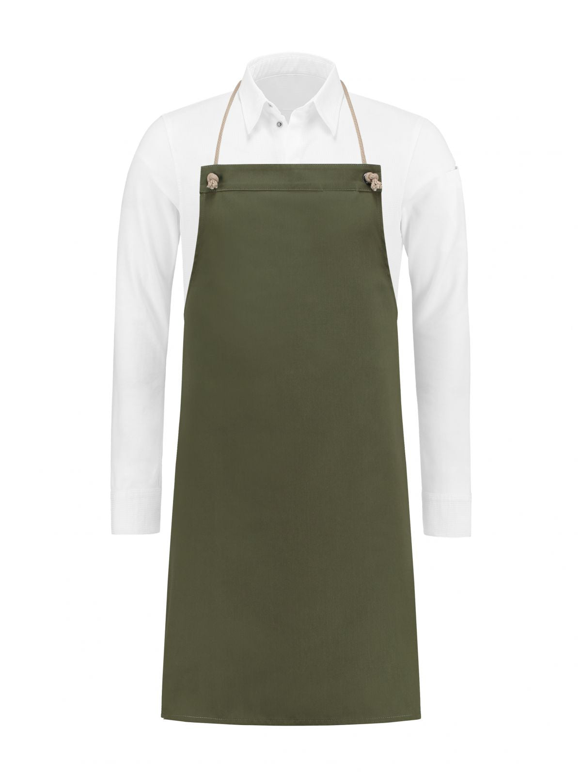 Bib Apron Spanish One Olive Green by Le Nouveau Chef -  ChefsCotton